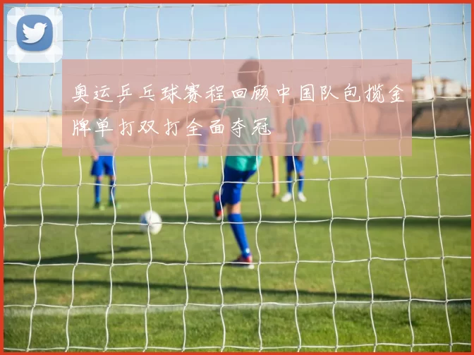 奥运乒乓球赛程回顾中国队包揽金牌单打双打全面夺冠